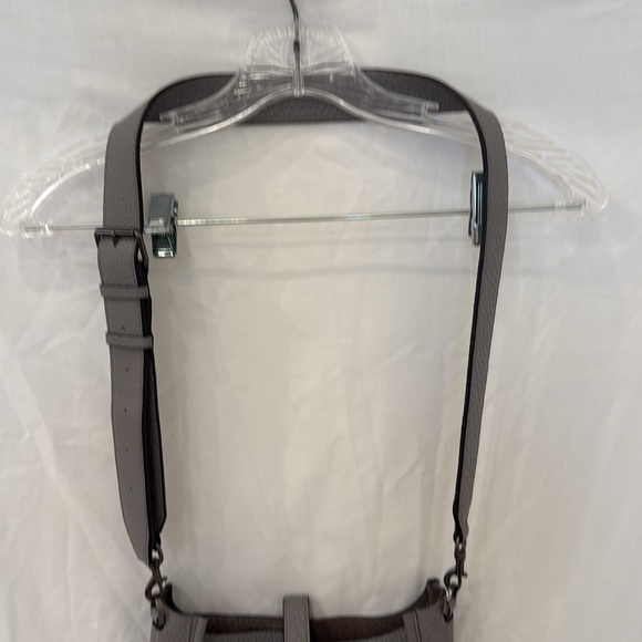 Rebecca Minkoff gray leather crossbody satchel with silver studs - Picture 2 of 8